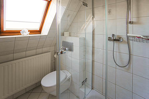 Badezimmer Ferienhaus Föhr Wyk Ferienwohnung