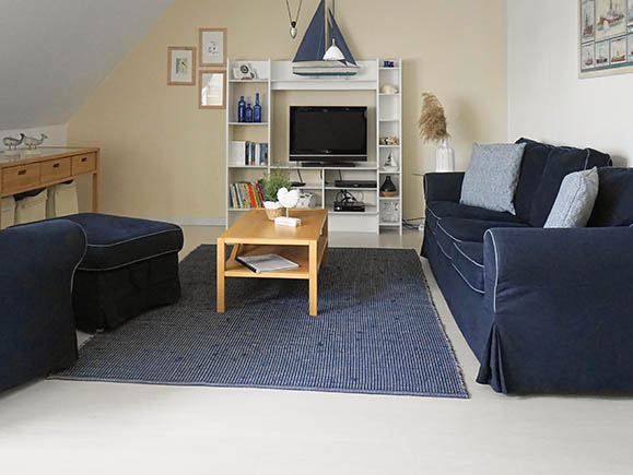 Ferienwohnung Wind in Wrixum auf Föhr Wohnzimmer