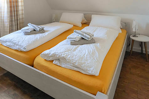 Ferienwohnungen auf Föhr Schlafzimmer