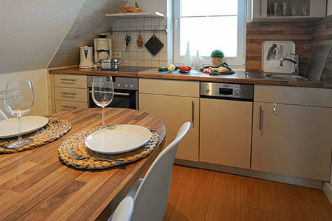 Ringelblume Ferienwohnung Wyk auf Föhr Küche